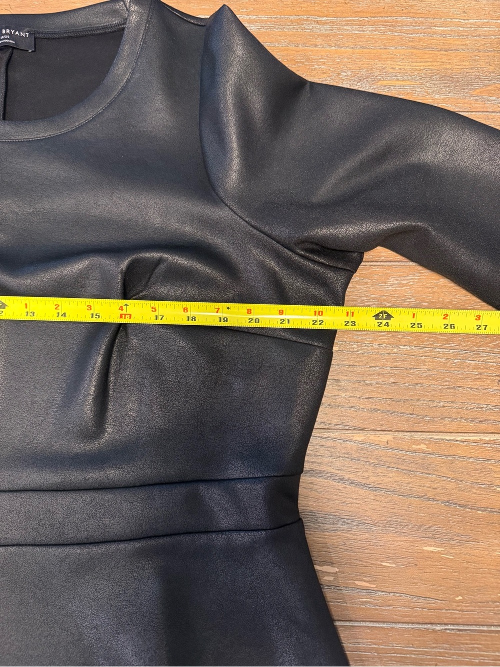 Faux Leather Peplum Top and Legging Set- Black - Picture 9 of 13